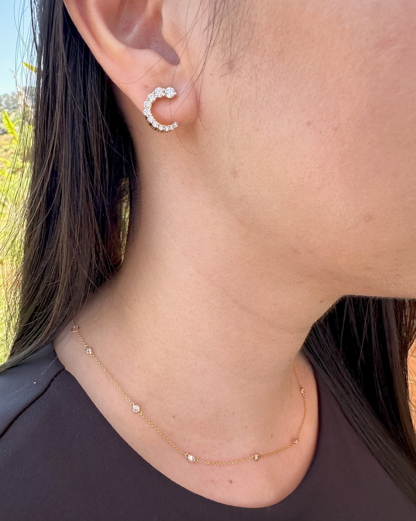 Melody Station Necklace with Diamonds