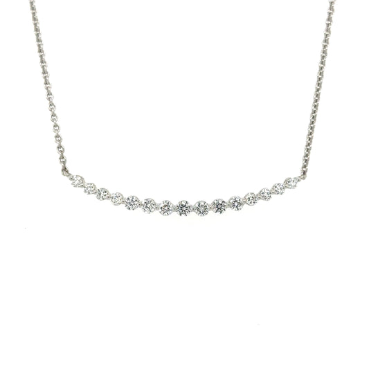 Crescent Necklace with Diamonds