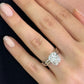 Tapered Double Ridge Engagement Ring