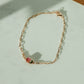 Watermelon Tourmaline & Diamond Paperclip Link Bracelet (1.16ctw)