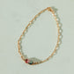 Watermelon Tourmaline & Diamond Paperclip Link Bracelet (1.16ctw)