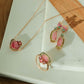 Watermelon Slice and Spinel Pendant Necklace