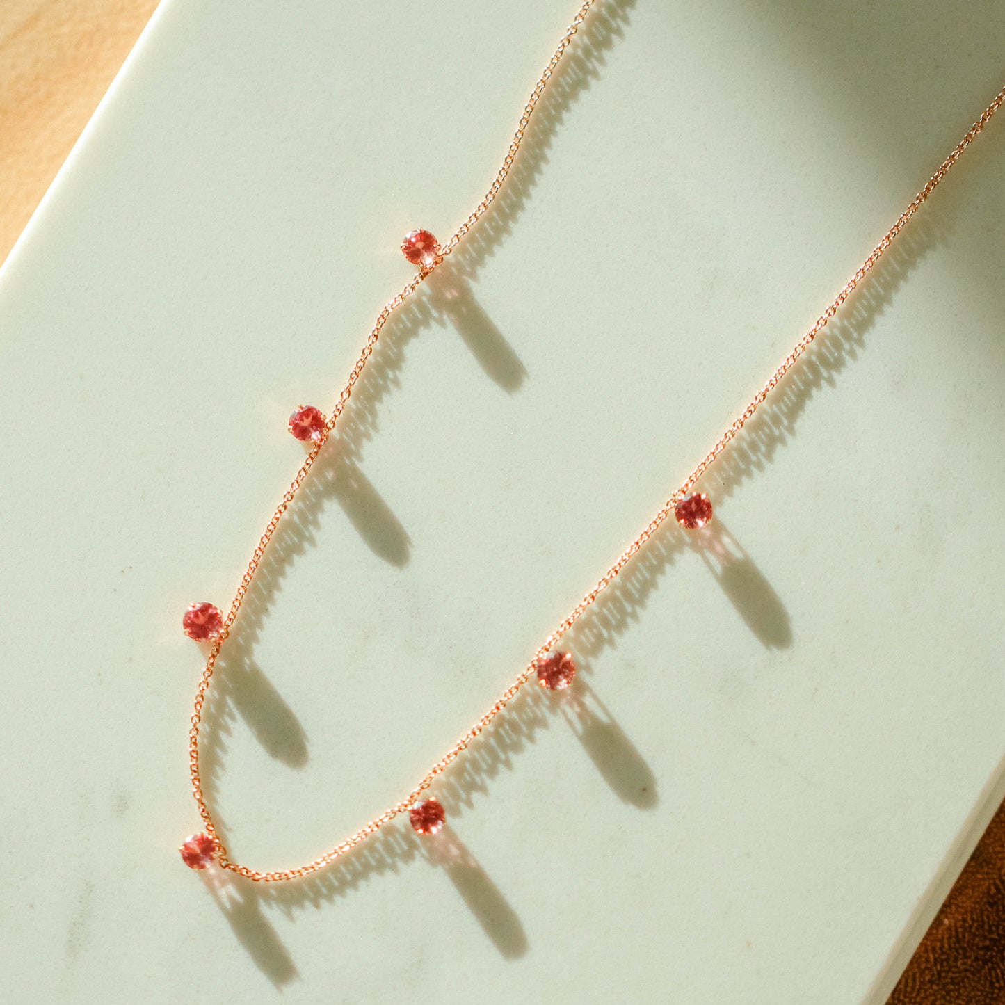 Spinel Seven Stone Dangle Necklace 2.34ctw