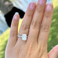 Oval East West Band and Hidden Halo Engagement Ring