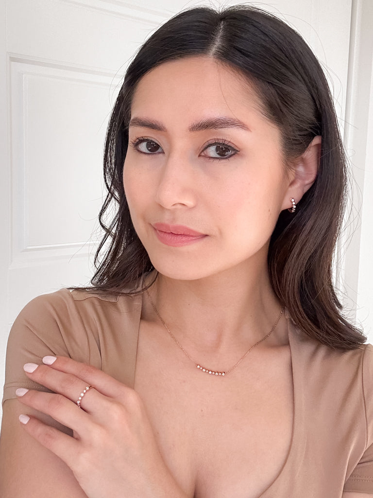 Bezel Set Diamond Bubble Ring