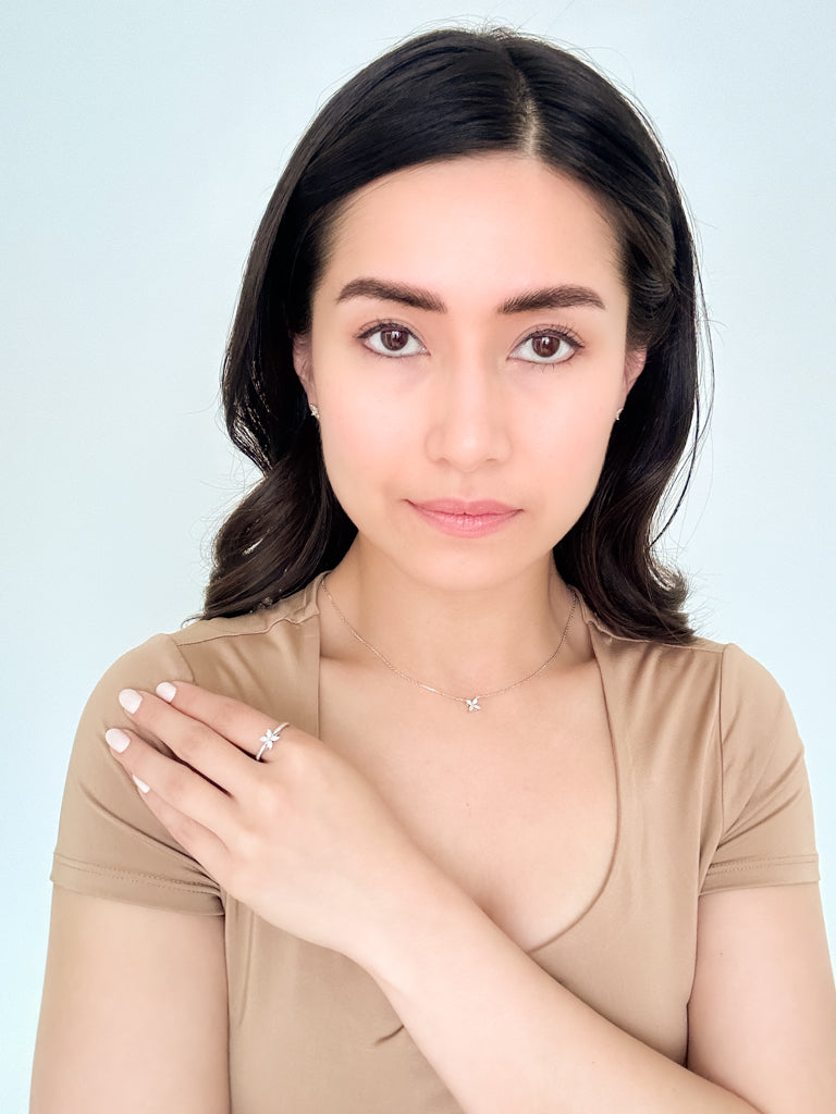 Four Leaf Clover Marquise Ring