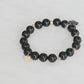 Black Obsidian and Meteorite Bracelet