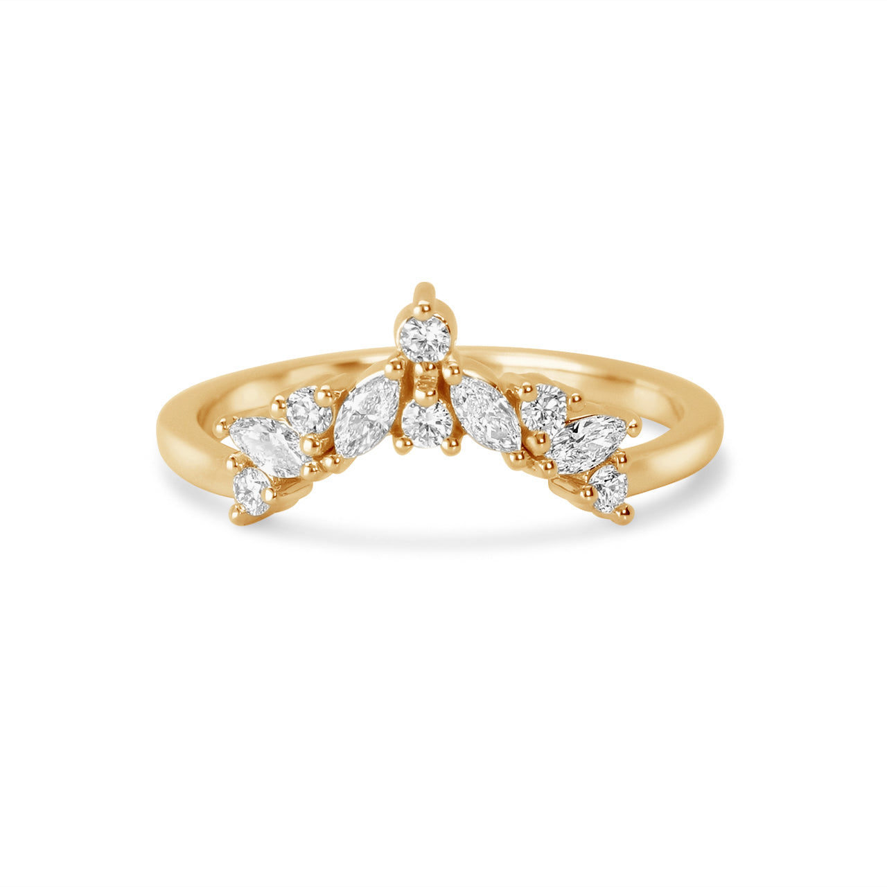 Charlotte Marquise and Round Diamond Band