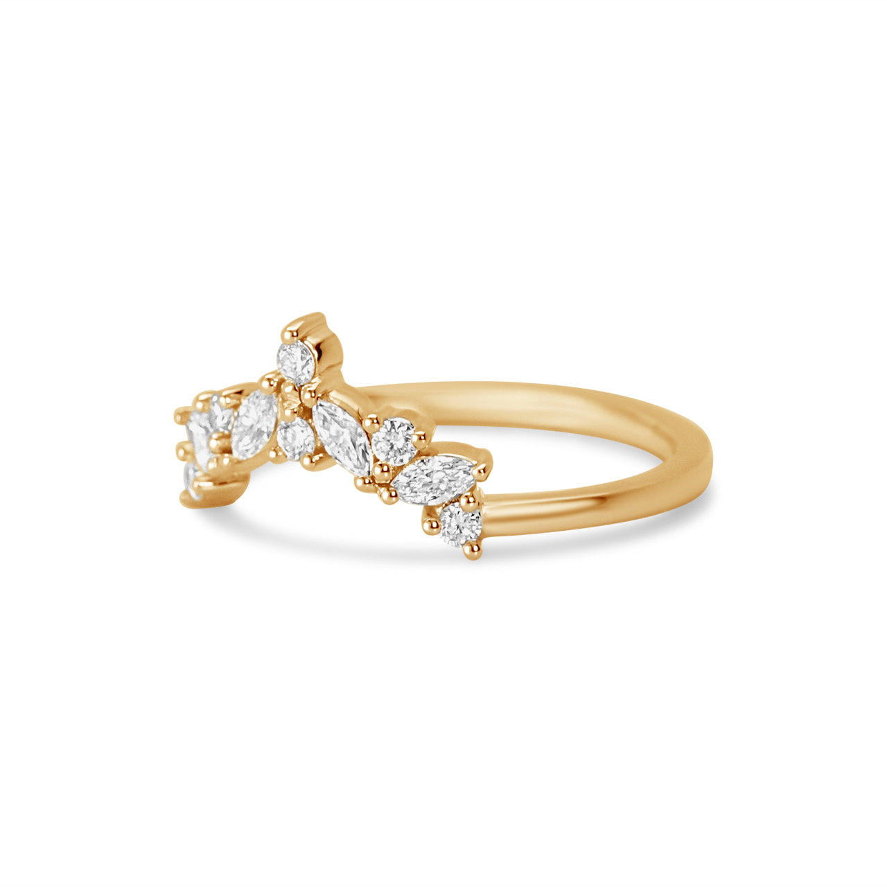 Charlotte Marquise and Round Diamond Band