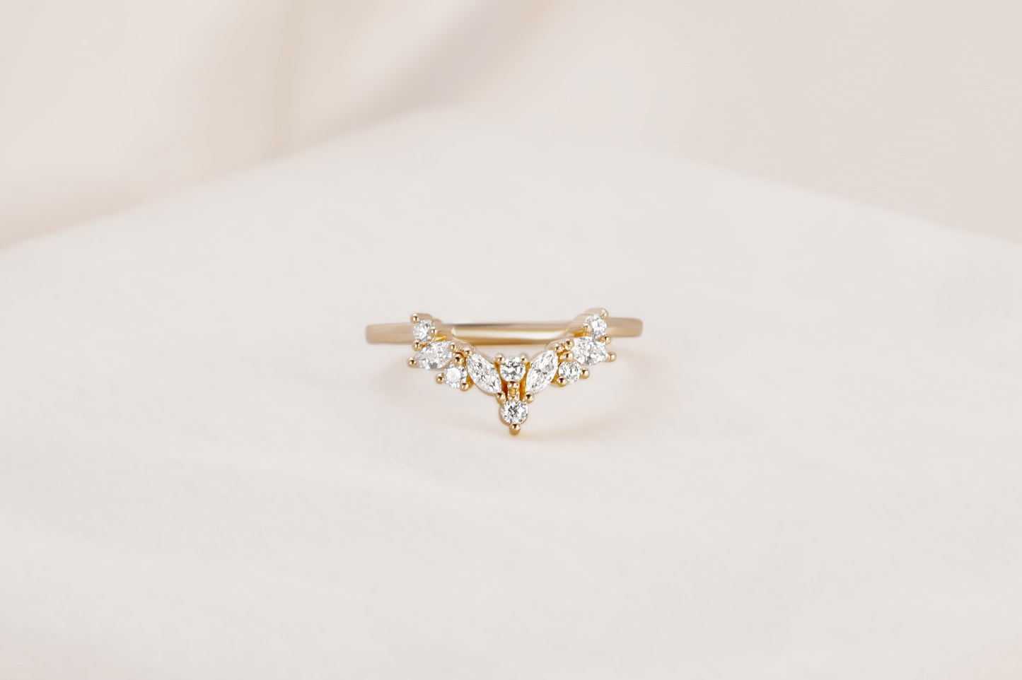 Charlotte Marquise and Round Diamond Band