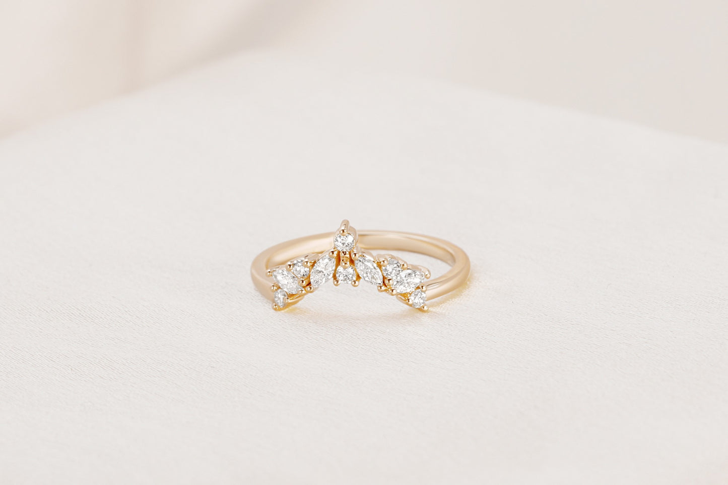 Charlotte Marquise and Round Diamond Band
