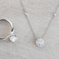 Diamond Halo Pendant with Marquise Diamond Necklace