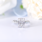 Oval East West Band and Hidden Halo Engagement Ring