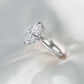 Cushion Diamond Hidden Halo Solitaire Compass Engagement Ring