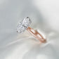 Cushion Diamond Hidden Halo Solitaire Compass Engagement Ring