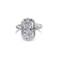 Cushion Diamond Hidden Halo Solitaire Compass Engagement Ring
