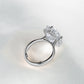 Cushion Diamond Hidden Halo Solitaire Compass Engagement Ring
