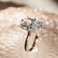 Cushion Diamond Hidden Halo Solitaire Compass Engagement Ring