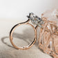 Cushion Diamond Hidden Halo Solitaire Compass Engagement Ring