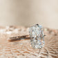 Cushion Diamond Hidden Halo Solitaire Compass Engagement Ring