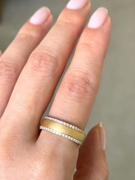 Double Diamond Eternity Band (Satin)