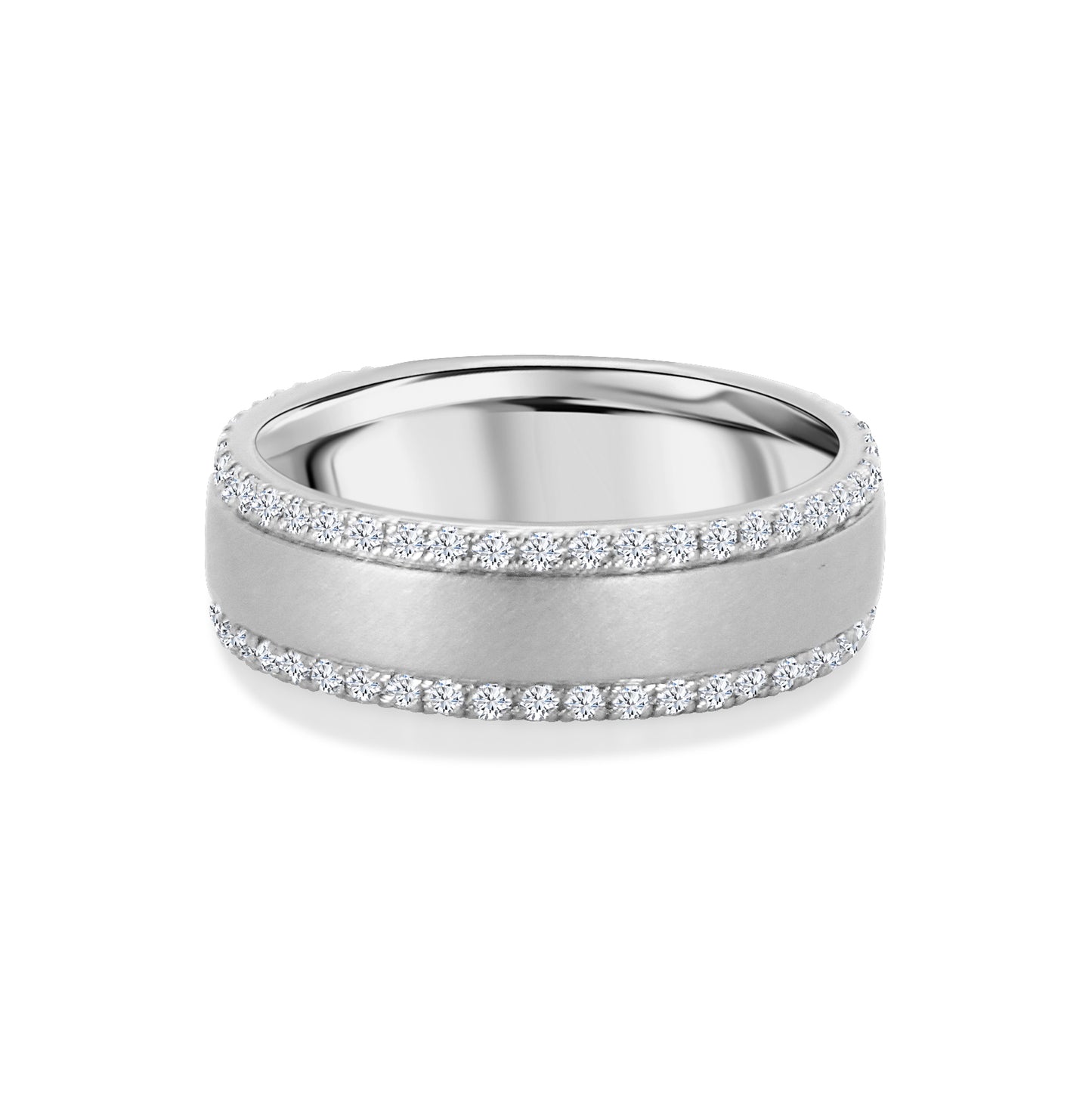 Double Diamond Eternity Band (Satin)