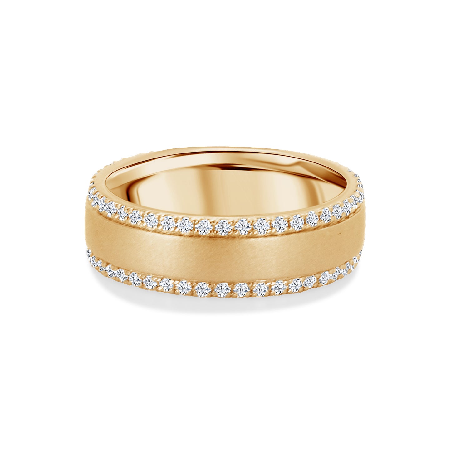 Double Diamond Eternity Band (Satin)