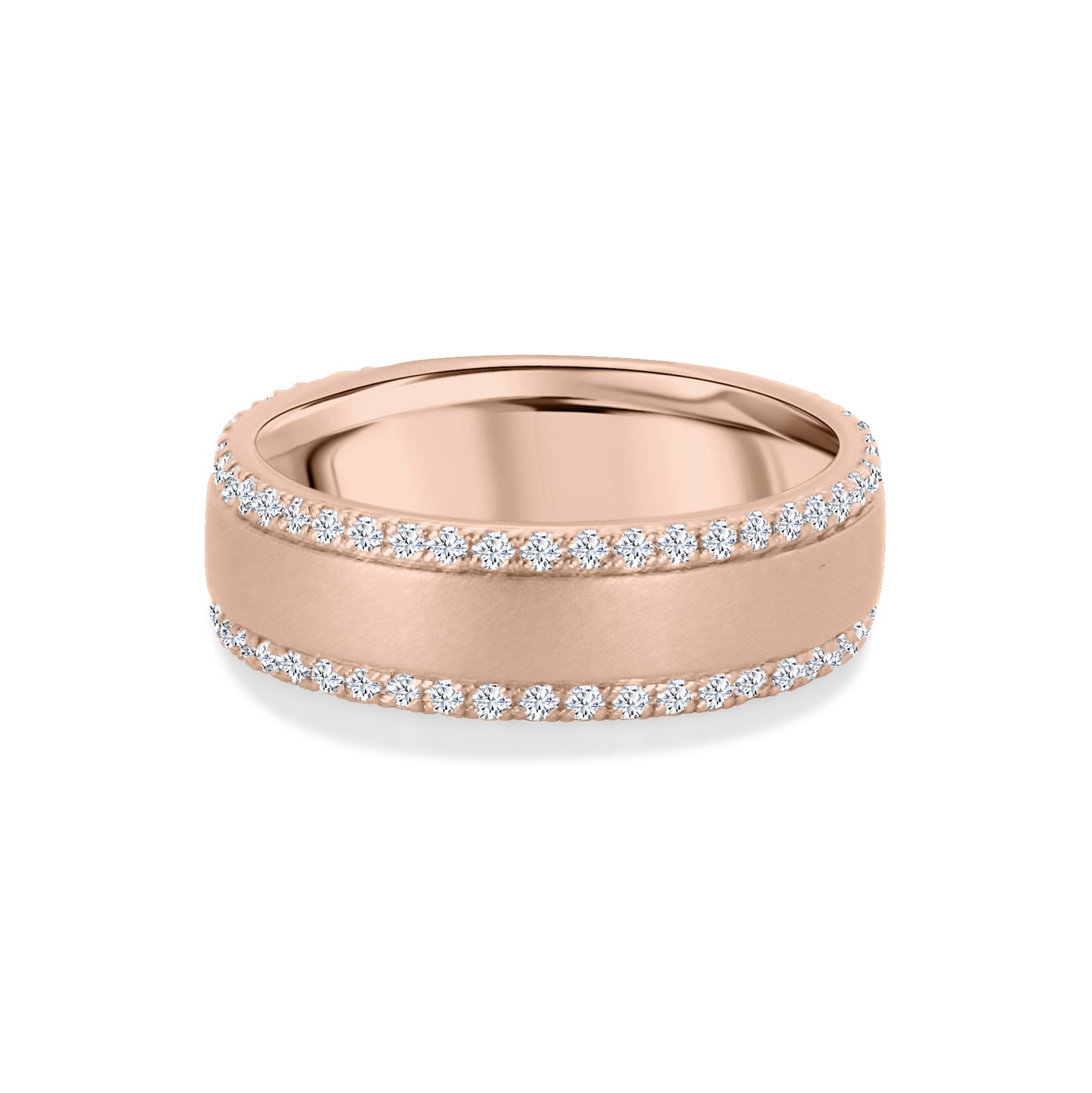 Double Diamond Eternity Band (Satin)