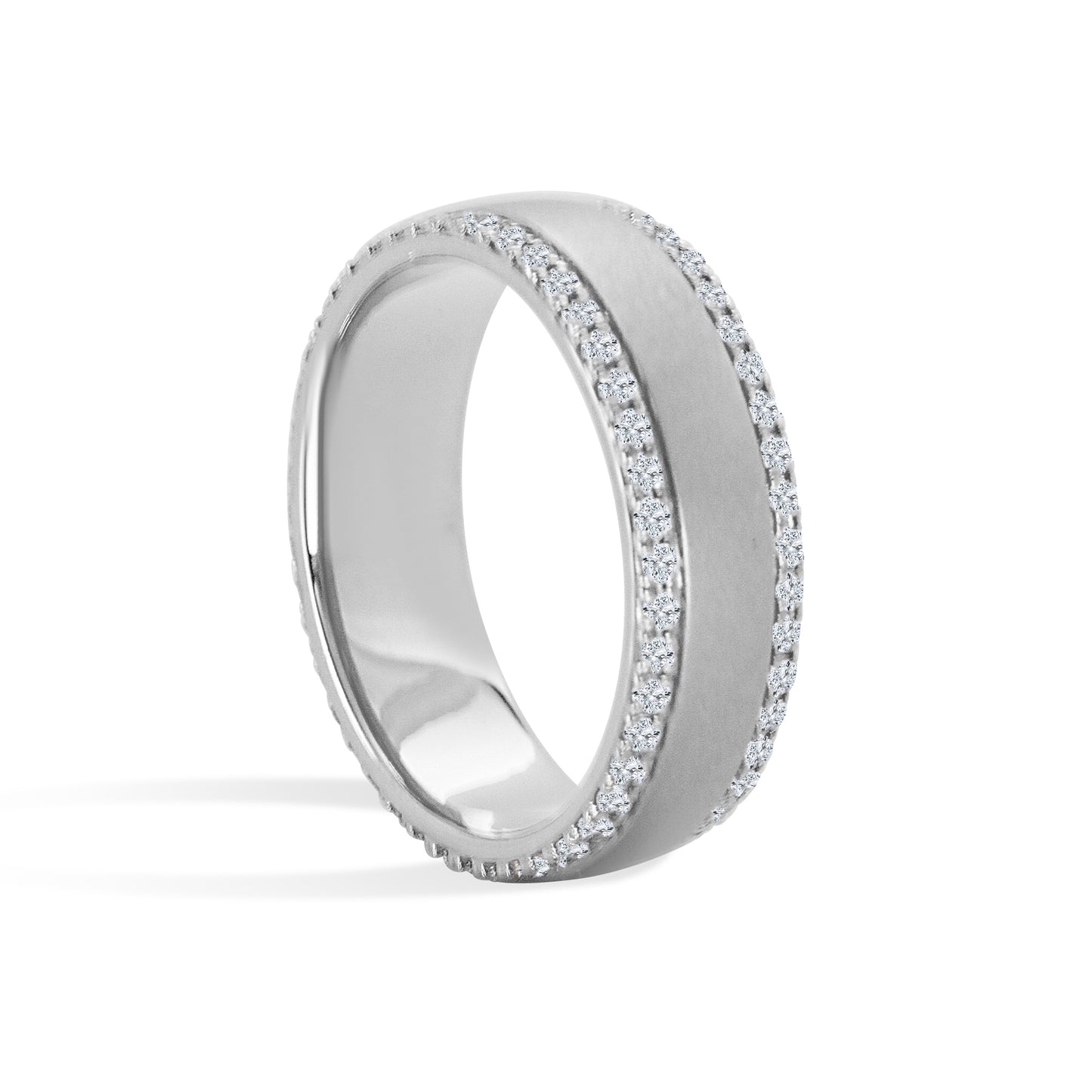Double Diamond Eternity Band (Satin)