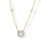 Diamond Halo Pendant with Marquise Diamond Necklace