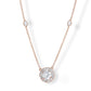 Diamond Halo Pendant with Marquise Diamond Necklace