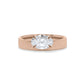 Diamond Offset Cigar 4mm Band (Polished)