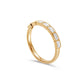 Elena Emerald East West Bezel Set Band