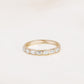 Elena Emerald East West Bezel Set Band