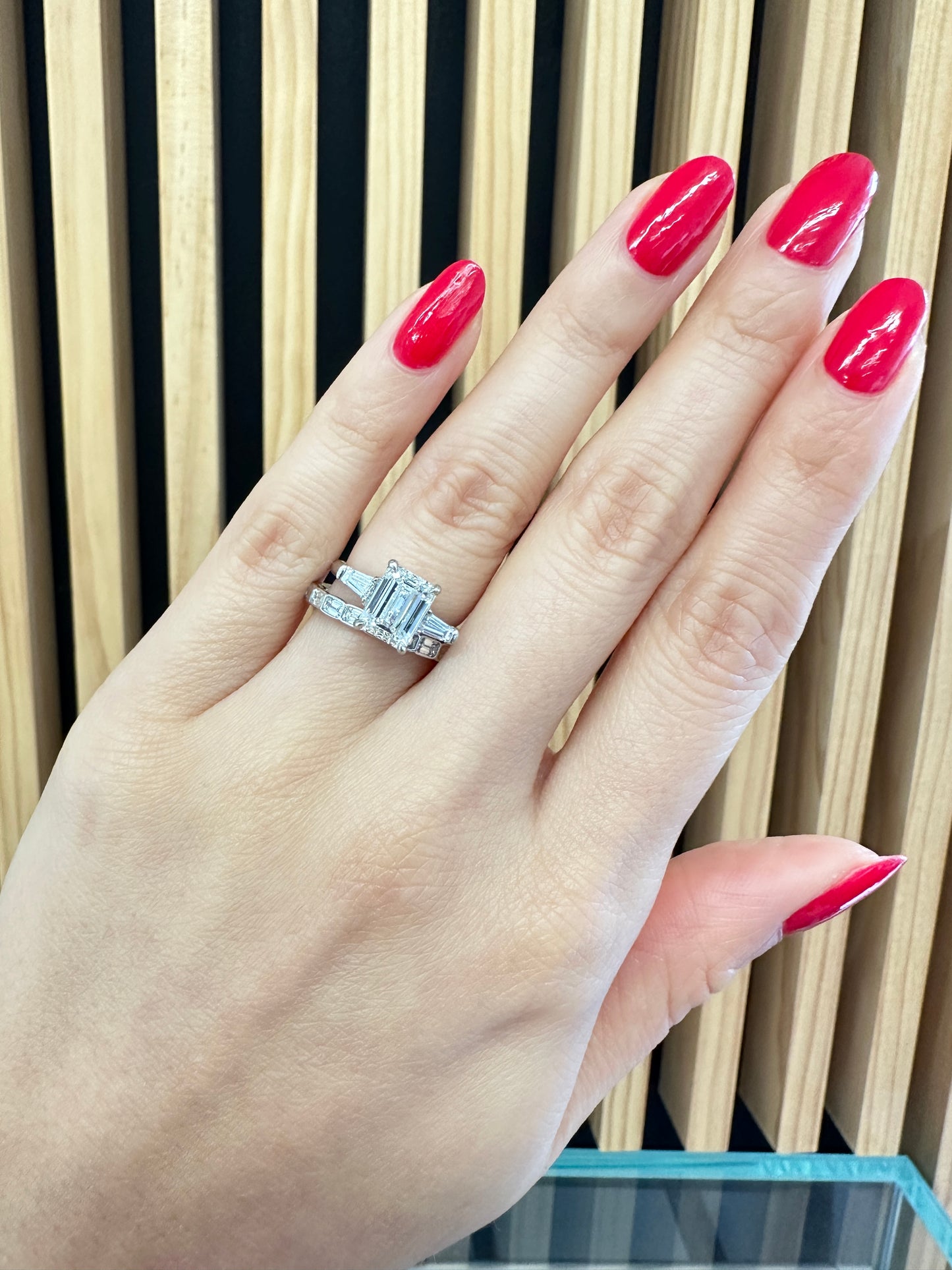 Diamond Emerald Bezel Eternity Band