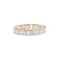 Emerald and Oval Diamond Eternity Band