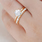Emerald and Round Diamond Alternating Band