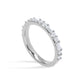 Emerald and Round Diamond Alternating Band