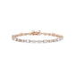Emerald and Round alternating Line Bracelet