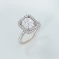 Floating Halo Diamond Engagement Ring