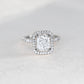 Floating Halo Diamond Engagement Ring