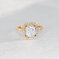 Floating Halo Diamond Engagement Ring