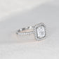 Floating Halo Diamond Engagement Ring