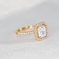 Floating Halo Diamond Engagement Ring