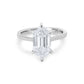 Hexagon Step Cut (Dutch Marquise) Diamond Solitaire Engagement Ring