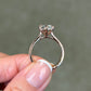 Hexagon Step Cut (Dutch Marquise) Diamond Solitaire Engagement Ring