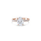 Hidden Halo and Pave Diamond Engagement Ring