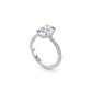 Hidden Halo and Pave Diamond Engagement Ring