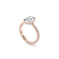 Hidden Halo and Pave Diamond Engagement Ring