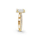 Hidden Halo and Pave Diamond Engagement Ring
